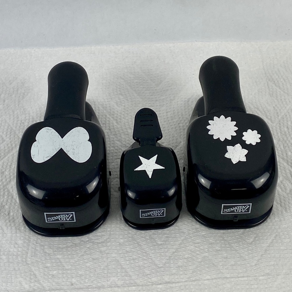 3 Stampin' Up! Butterfly Star Paper Shaper Punch Scrapbook Card Craft Punches
